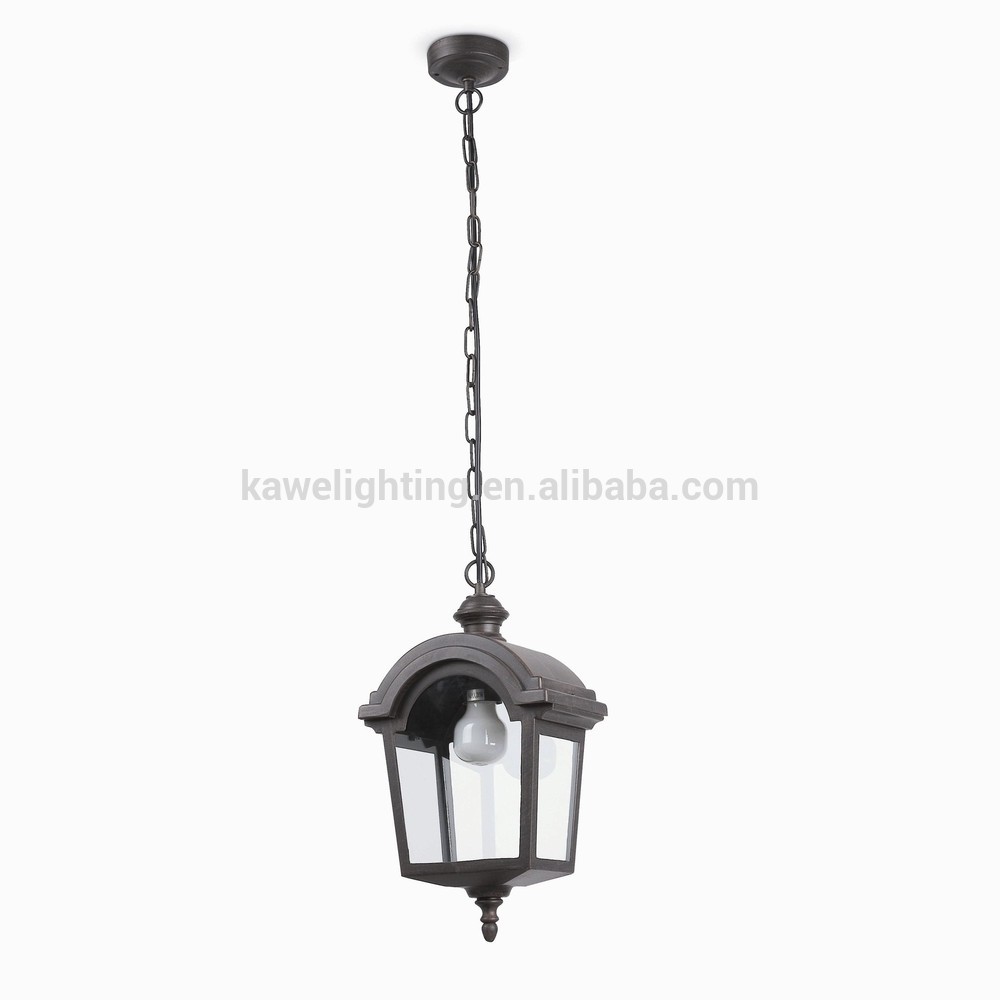 1 Outdoor Hanging Lamp in Rusty Brown