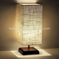 wooden base table lamp for bedroom and hotel bedside used zhongshan factory UL listed