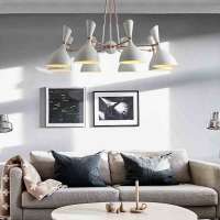 nordic simple design adjustable 3 8 arms lights living room chandelier lamp